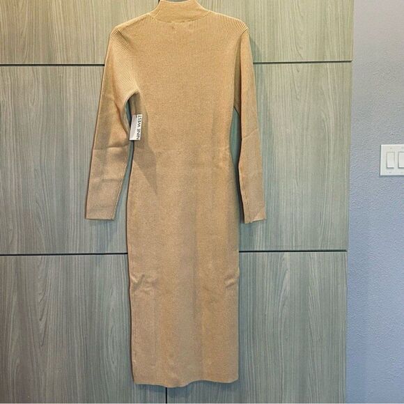 Nine West Tan Camel Bodycon Dress Medium NWT - Picture 5 of 11